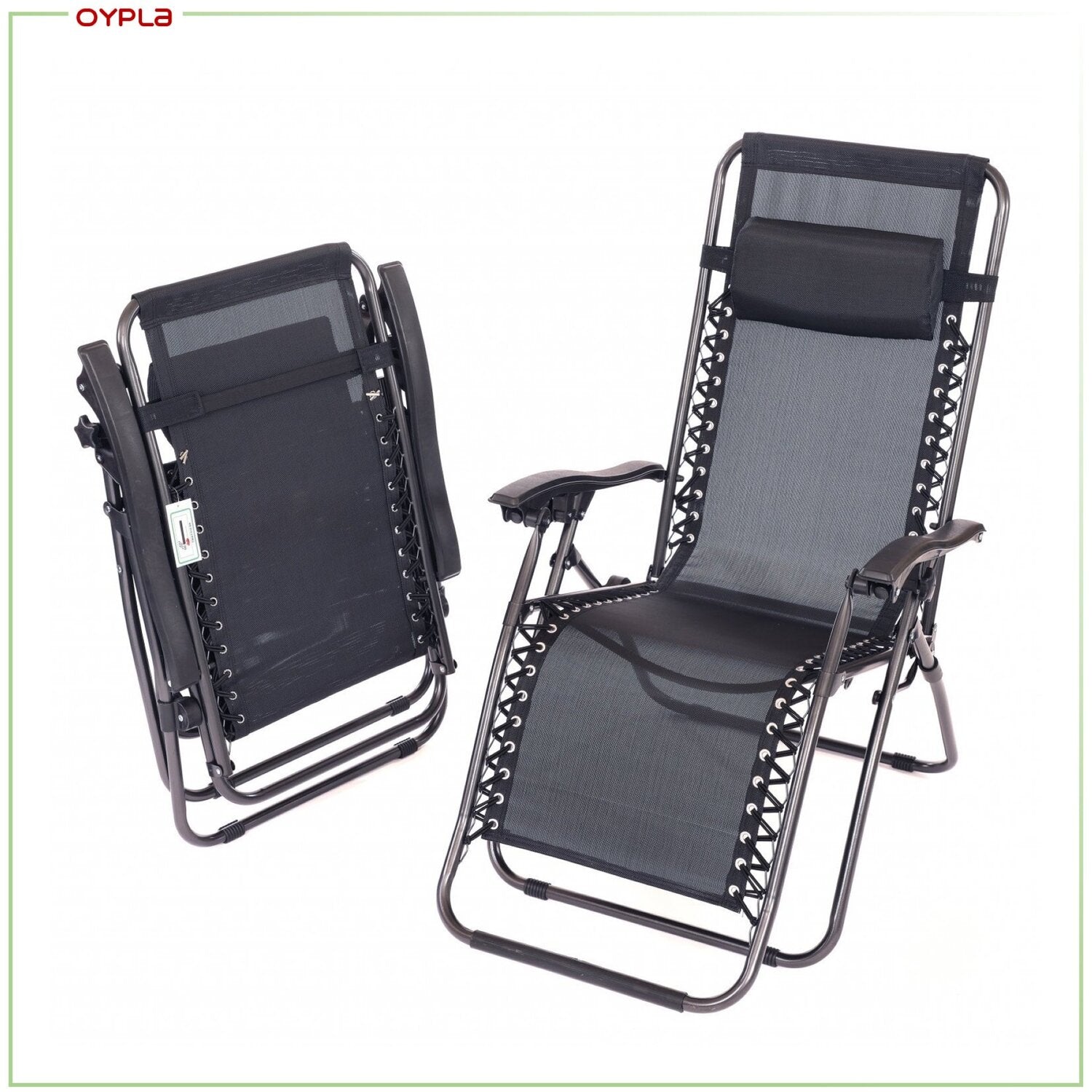 Folding Reclining Garden Deck Chair Sun Lounger Zero Gravity