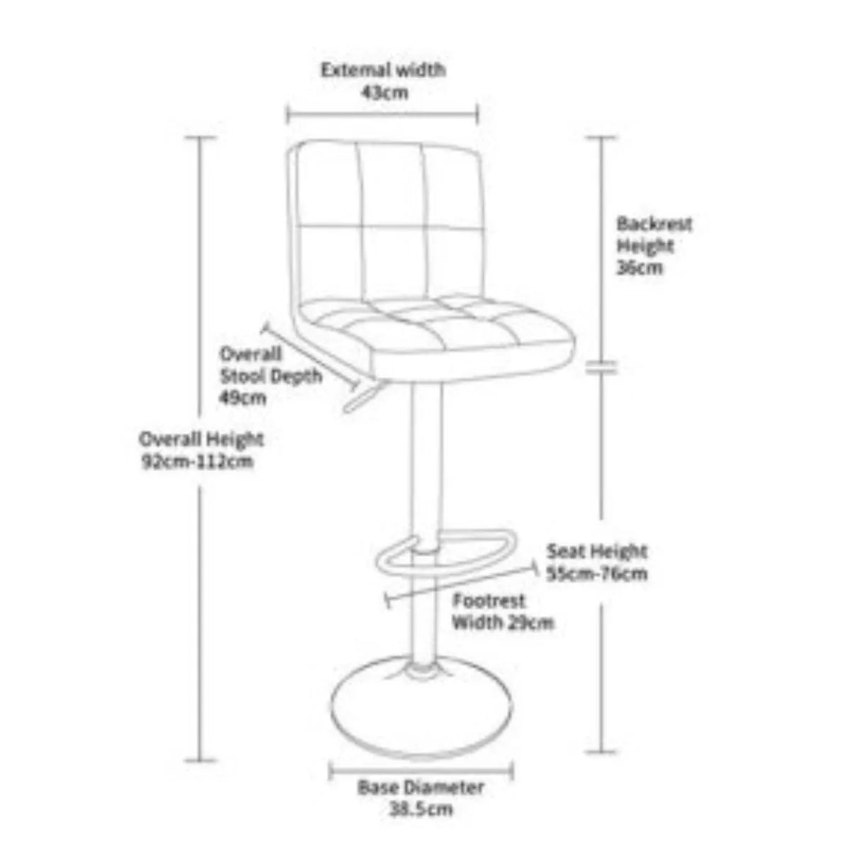 Neo Grey Fabric Bar Stools With Matt Black Legs Set Of Two