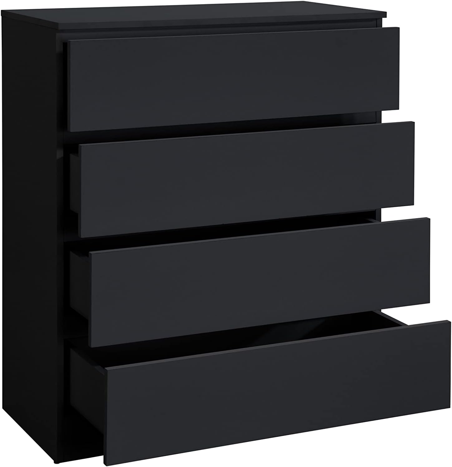 Oslo 4 Drawer Black Chest of Drawers