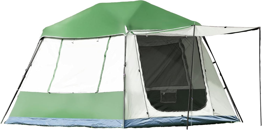 TENPLAY Pop Up Cabin 4 Person Tent, Instant 3 Min Setup, Family Camping Shelter with Rainfly, 210D Oxford Waterproof PU3000mm, 4-Season Portable with Carry Bag, for Travel,Picnic,Party, Outdoor