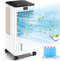 Mobile Air Conditioners, 60W Evaporative Air Cooler, LED Display 10M/S 3 Modes 8L Tank 12H Timer 60°/120° Oscillation Low Noise, Touch/Remote Control 4 Ice Box Air Conditioner Unit for Home Bedroom [Energy Class A++]