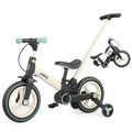 6 in 1 Toddler Bike with Push Handle for Kids 18-60 Months, 12 Foldable Balance Bike with Training Wheels, Pedals, Brakes, Kickstand, Push Tricycle Toddler Gift & Toys for Boy & Girl