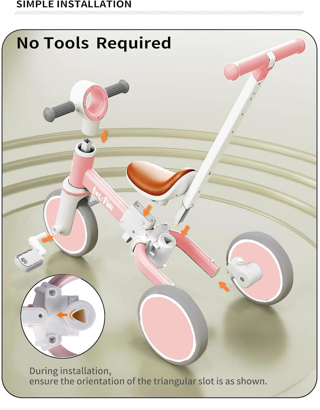 LOL-FUN Toddler Tricycle 1-3 Year Old