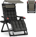 ATORPOK SHOP Zero Gravity Chair with Canopy Shade, Patio Folding Lounge Recliners, Anti Grav