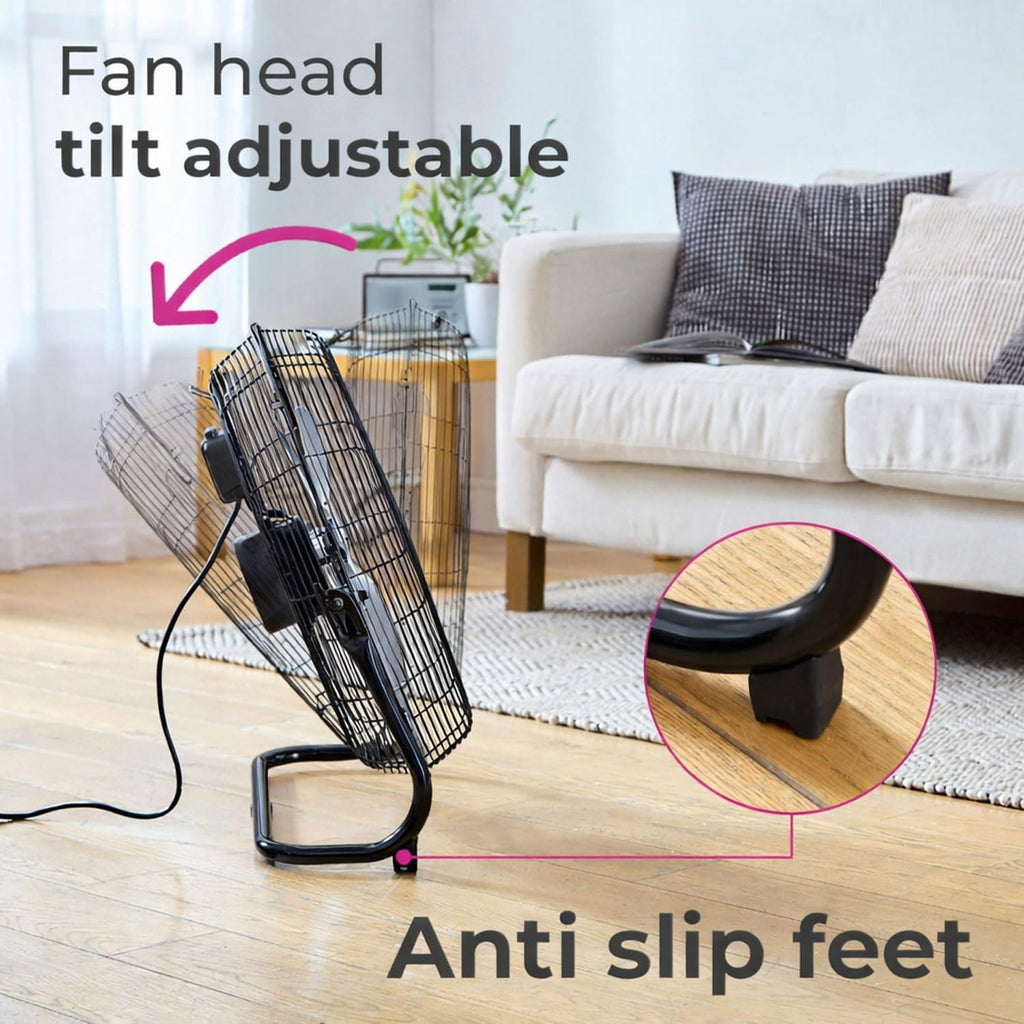 Neo High Velocity Black Metal Floor Freestanding Fan - 20 inch