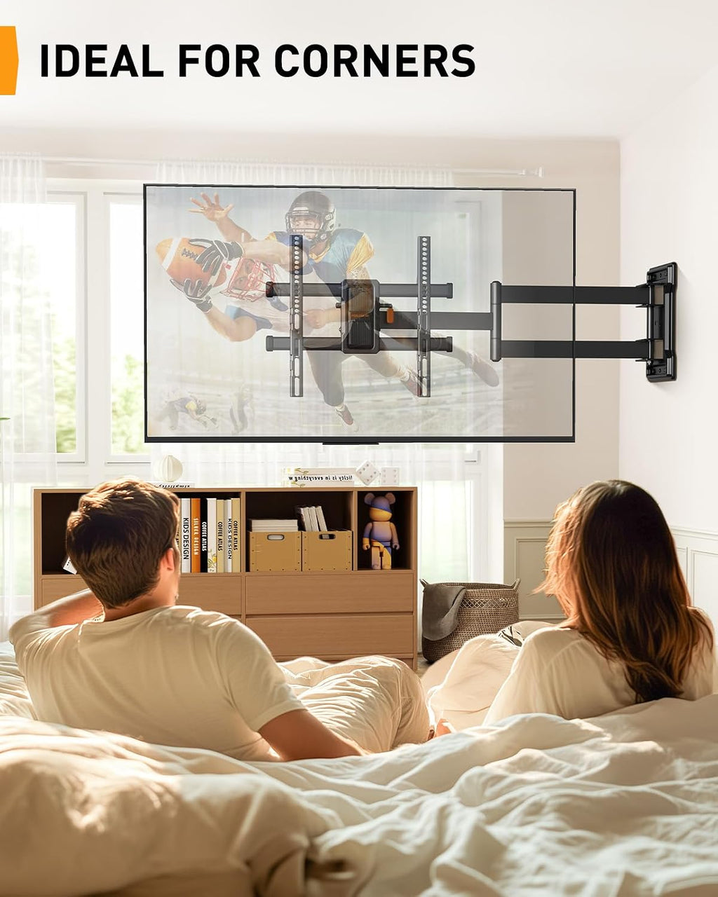 Perlegear Long Reach 700mm Full Motion TV Wall Bracket for 32–65 inch TVs