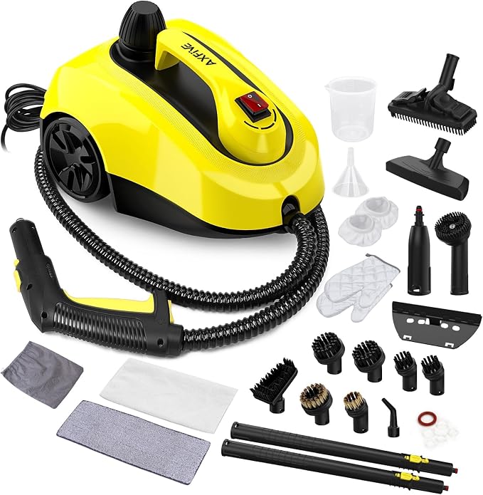 Steam Cleaner, Steamer for Cleaning with 26 Accessories, Steam Cleaner for Home with 5M Extra-Long Power Cord for Home Floor Cleaning, Tile Detailing, Grout, Upholstery