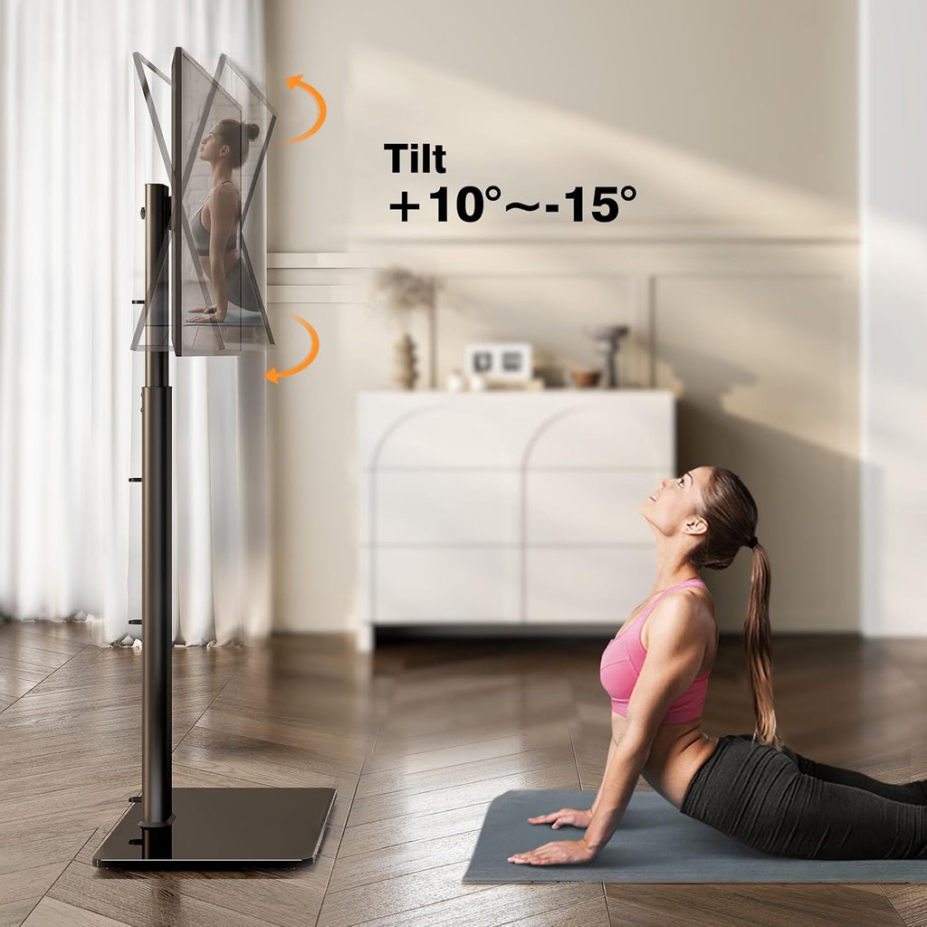Universal Floor TV Stand with Swivel Mount for 19 to 43 inch LED LCD TV, Black HT1001BP