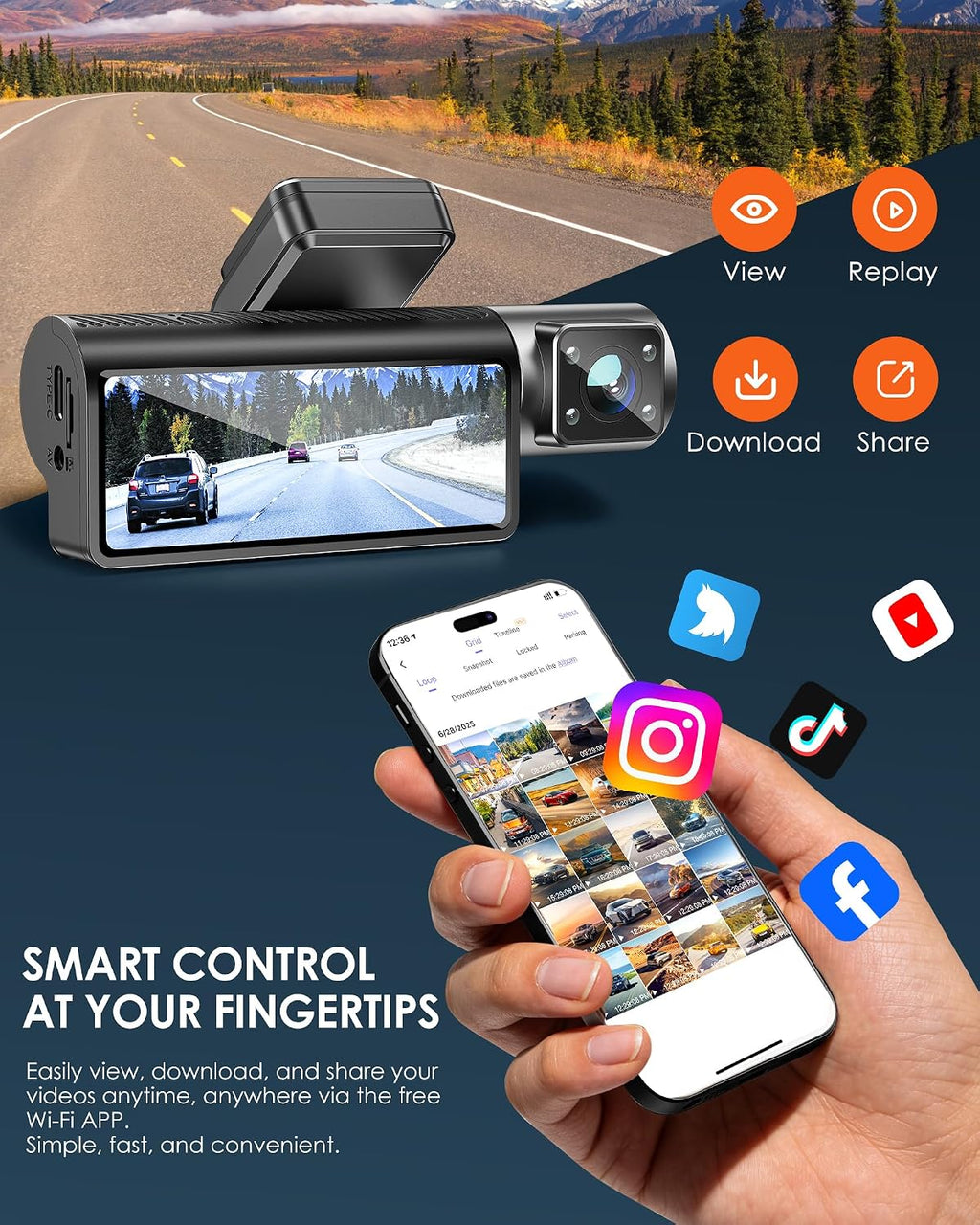 iZEEKER 4K Dash Cam Front, 2160P Car Camera with Free 32GB Card, Night Vision Dashcam with Loop Recording, G-Sensor Auto Lock, Parking Mode, WDR with Memory Card