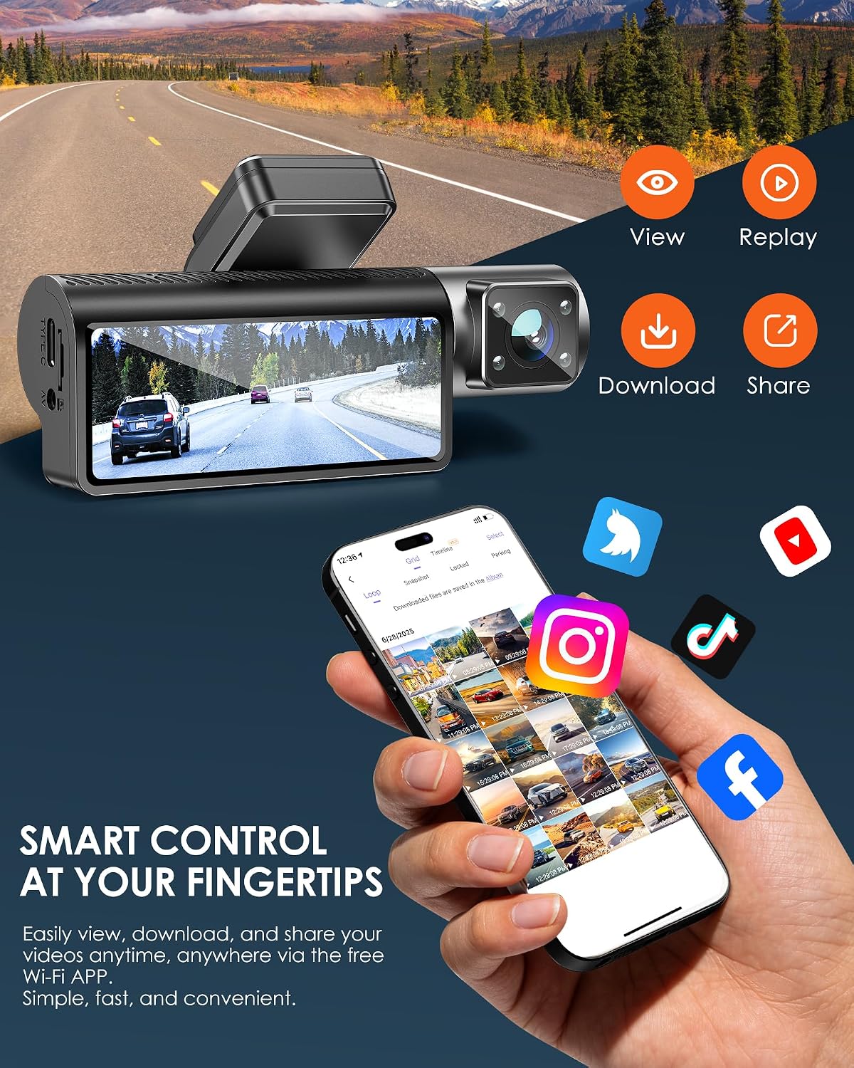 iZEEKER 4K Dash Cam Front, 2160P Car Camera with Free 32GB Card, Night Vision Dashcam with Loop Recording, G-Sensor Auto Lock, Parking Mode, WDR with Memory Card