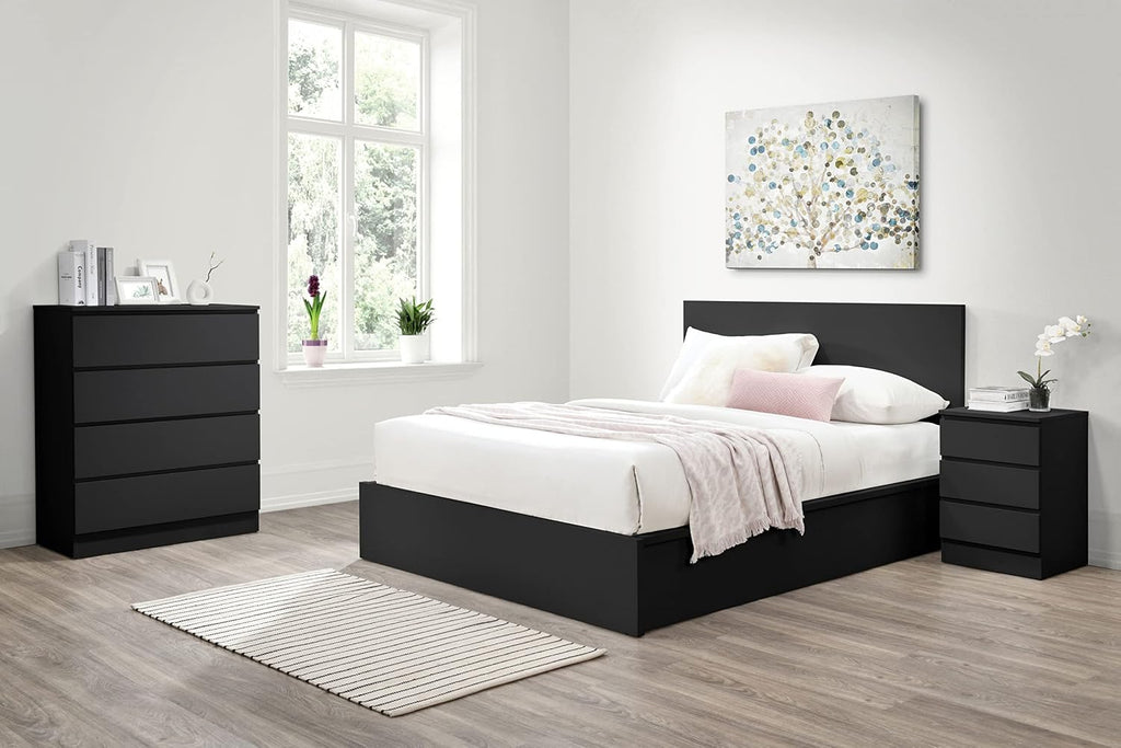Oslo 4 Drawer Black Chest of Drawers