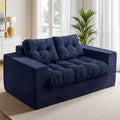MAXYOYO 2 Seater Sofa Corduroy,Sofa Couch with Armrests,Loveseat Upholstered Floor Sofa Chair,Boneless Couch with Tufted Cushion & Backrest, Large Bean Bag Couch for Bedroom Living Room