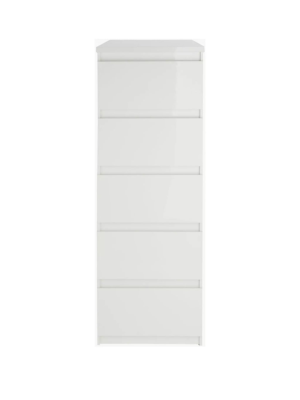 Layton Gloss 5 Drawer Narrow Chest - White - FSC® Certified