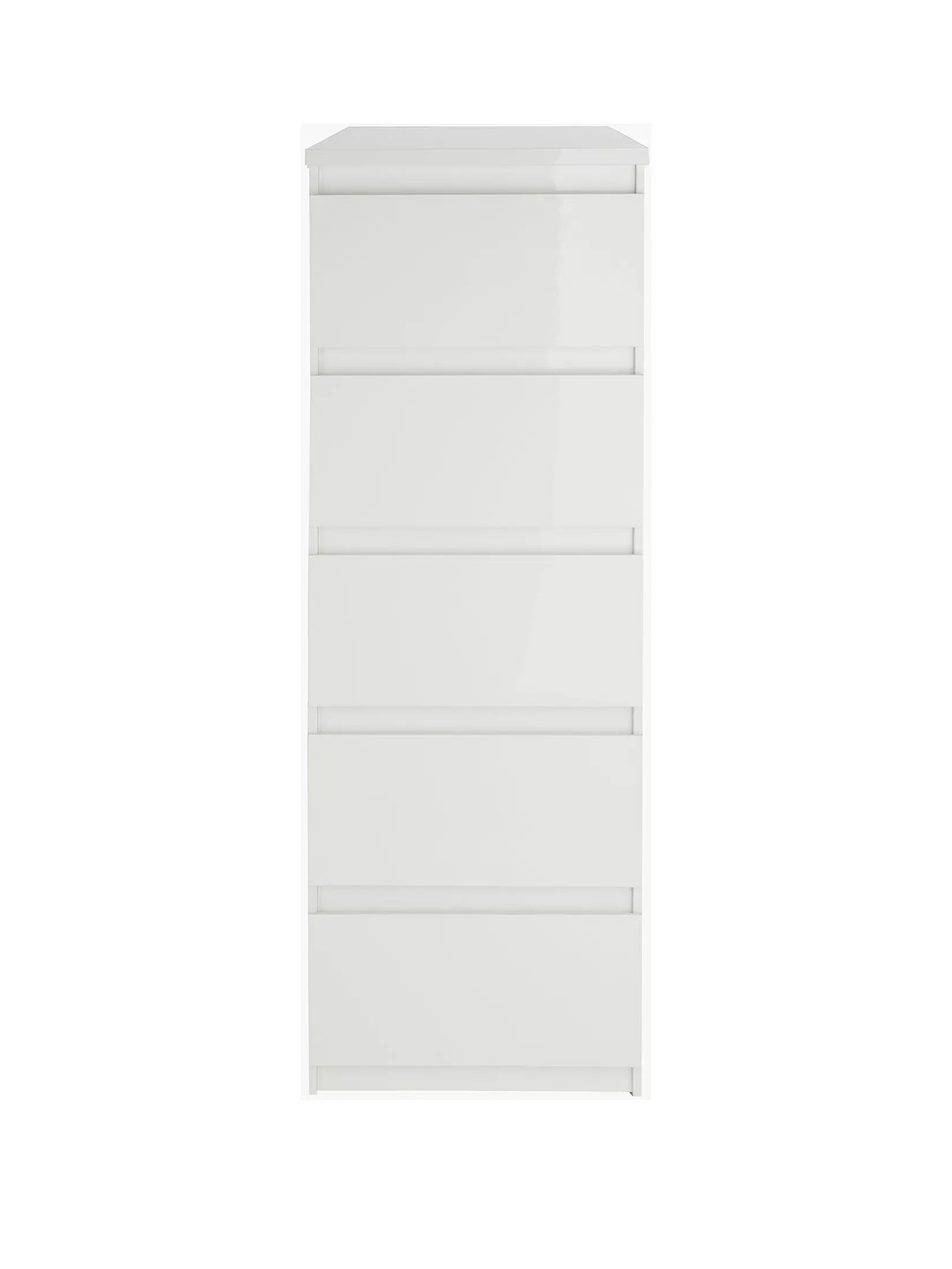 Layton Gloss 5 Drawer Narrow Chest - White - FSC® Certified