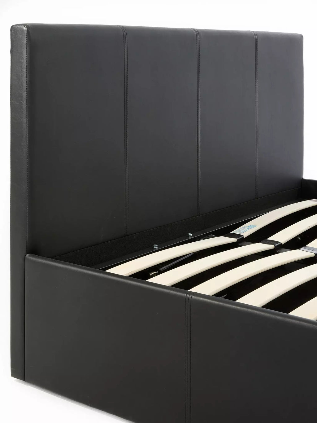 Marston Faux Leather Side Lift Up Storage Ottoman Bed with Mattress Options (Buy and SAVE!) - Black - FSC® Certified