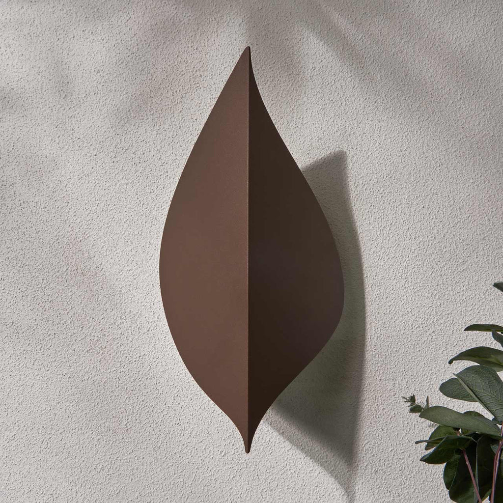Zink Alani 9.5W LED Leaf Style Outdoor Wall Light Cool White in Rust