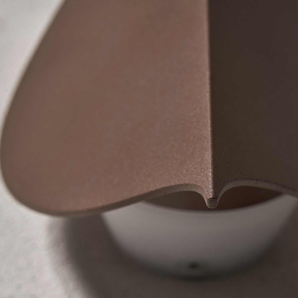Zink Alani 9.5W LED Leaf Style Outdoor Wall Light Cool White in Rust